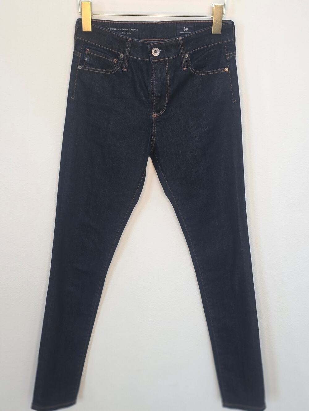 ​AG Adriano Goldschmied The Farrah Skinny Ankle Jeans Dark Blue Wash Size 25R